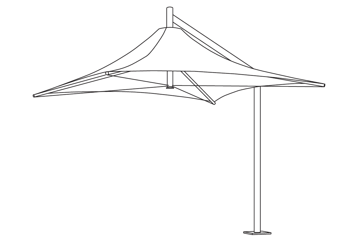 Leva Architectural Umbrella Line Drawing